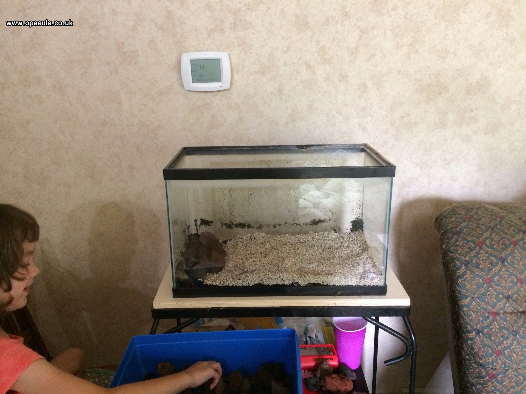 Building the rock pile.